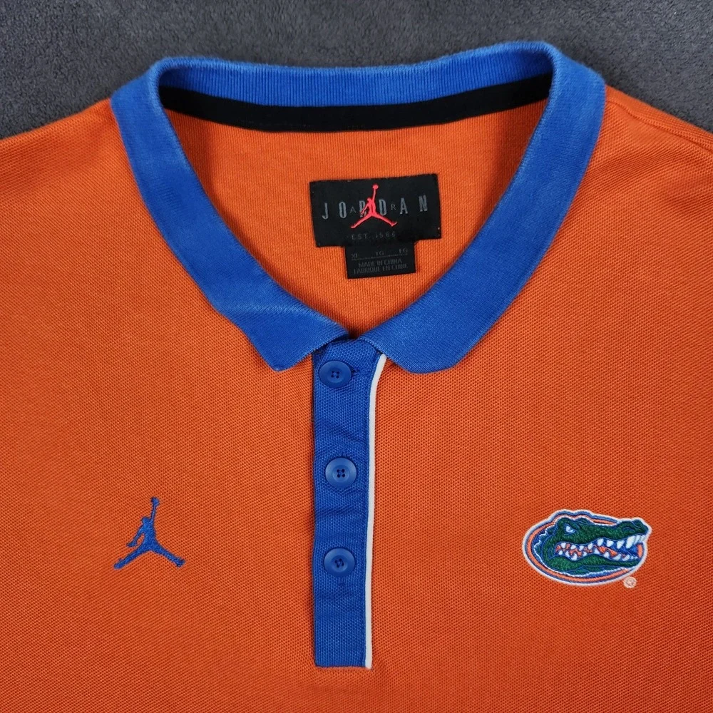 Florida Gators Jordan Polo Shirt Mens XL Orange Jumpman Short Sleeve CQ6525-888